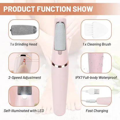 Rechargeable Electric Foot Callus Remover – Portable Pedicure Tool for Smooth & Soft Feet